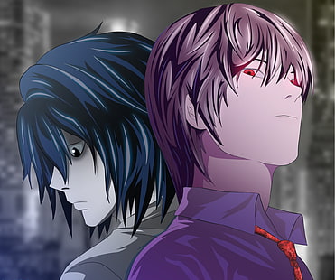 Anime, Death Note, Kira (Death Note), L (Death Note), Light Yagami, Wallpaper HD HD wallpaper