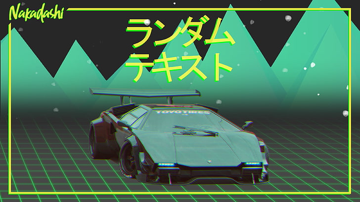 OutRun, Auto, Lamborghini Countach, Khyzyl Saleem, Fahrzeug, HD-Hintergrundbild