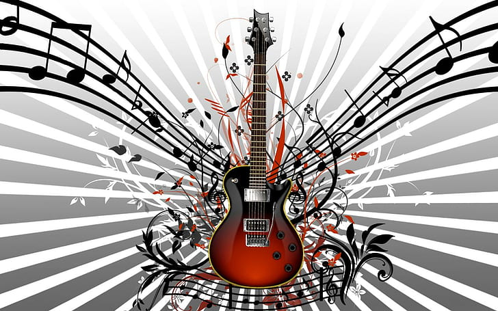 Guitarra HD, música, guitarra, HD papel de parede