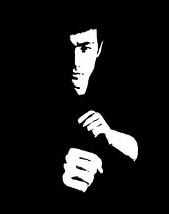 bruce lee fundo preto natureza água HD arte, fundo preto, Bruce Lee, HD papel de parede HD wallpaper