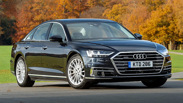 Audi, Audi A8, Black Car, Car, Full-Size Car, Luxury Car, Sedan, HD wallpaper