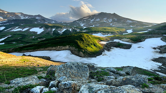 พื้นที่ภูเขาไฟ Mutnovsky, Kamchatka, รัสเซีย, ธรรมชาติ, วอลล์เปเปอร์ HD HD wallpaper