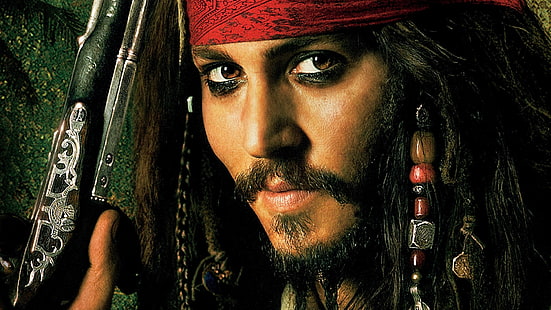 Pirates of the Caribbean, Pirates of the Caribbean: Dead Man's Chest, Jack Sparrow, Johnny Depp, HD tapet HD wallpaper