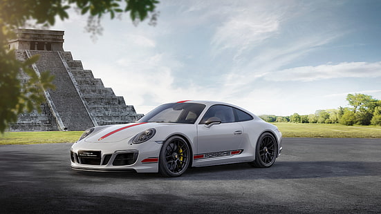 Мексика, 2017, 4K, Porsche 911 Carrera GTS Coupe, Чичен-Ица, HD обои HD wallpaper