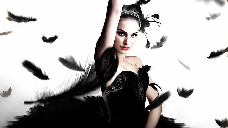 Natalie Portman in Black Swan HD, natalie portman as the black swan, black, celebrities, in, swan, natalie, portman, HD wallpaper