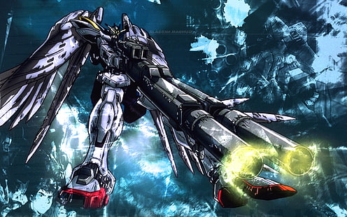 Gundam, Gundam Wing, Heero, Heero Yuy, Mobile Suit Gundam Wing, Wing 0, HD tapet HD wallpaper