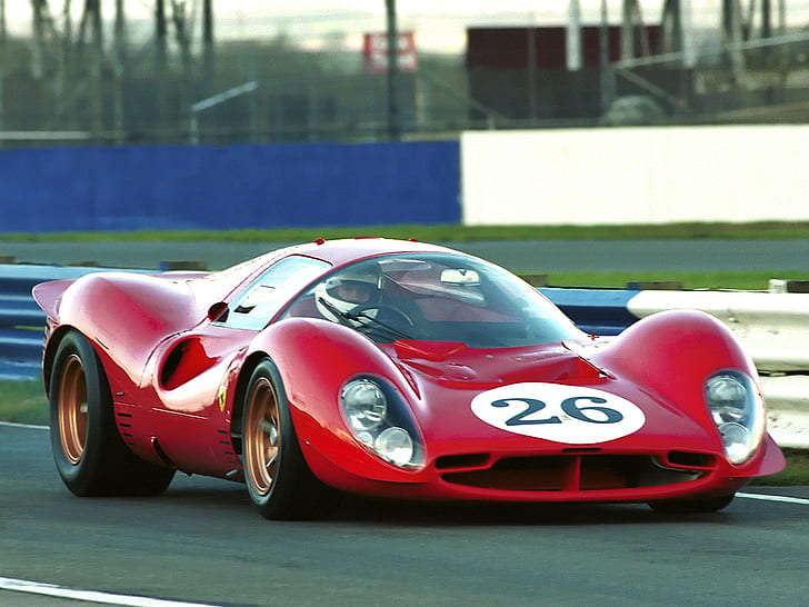 1967, 330, classic, ferrari, p 4, race, racing, HD wallpaper