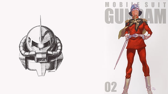 homem de papel de parede de terno vermelho e preto, Gundam, Mobile Suit, Char Aznable, Mobile Suit Gundam, HD papel de parede HD wallpaper