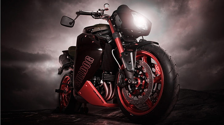 motocicleta, Vilner Custom, Fondo de pantalla HD
