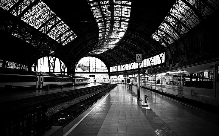 tåg, järnvägsstation, Barcelona, HD tapet
