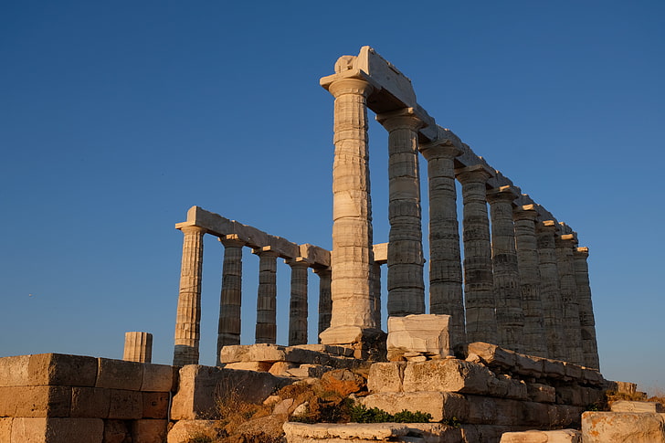 المعبد ، اليونان ، الأساطير ، العمارة، خلفية HD