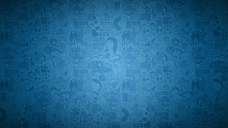 latar belakang biru, sederhana, biru, Wallpaper HD
