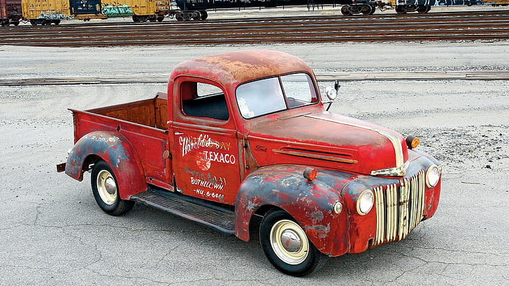 1947 Ford Pickup, ford, pickup, vintage, classic, texaco, 1947, antique, truck, cars, HD wallpaper