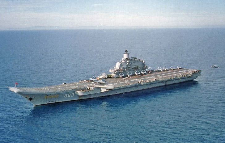 السفن الحربية ، حاملة الطائرات ، البحرية ، روسيا ، حاملة الطائرات الروسية الأدميرال كوزنتسوف ، سفينة حربية، خلفية HD