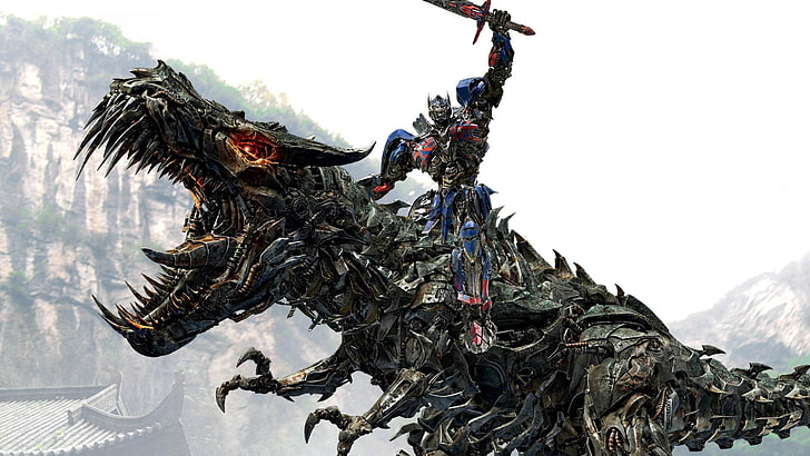 Transformers, Transformers: Age of Extinction, Dragon, Optimus Prime, Robot, HD wallpaper
