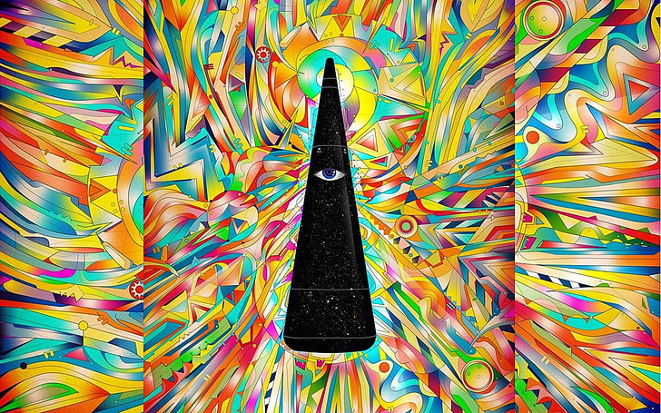 psychedelic, trippy, penuh warna, Wallpaper HD