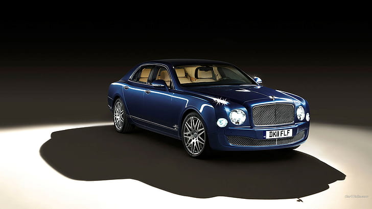 Bentley Mulsanne, суперкар, синие автомобили, средство передвижения, Bentley, HD обои