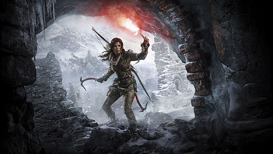 Fondo de pantalla de Rise of the Tomb Raider, Tomb Raider, Lara Croft, videojuegos, Rise of the Tomb Raider, Fondo de pantalla HD HD wallpaper