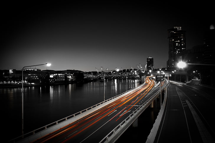 도시 어두운 밤과 빛 도로, 검은 아스팔트 도로, 도시 풍경, 도시 풍경, 도시도, HD 배경 화면