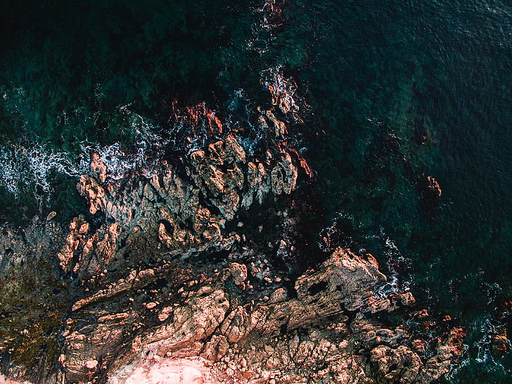 braune Felsformation, Natur, Wasser, HD-Hintergrundbild