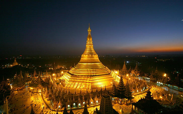 Pagoda Shwedagon 2, Wallpaper HD