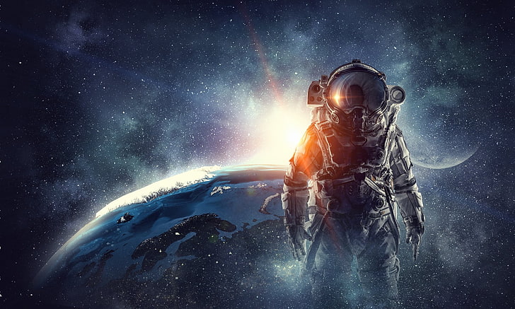 Sci Fi, astronauta, Tapety HD