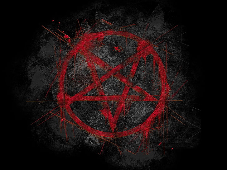 Horror, negro, pentagrama, sangre, Fondo de pantalla HD | Wallpaperbetter