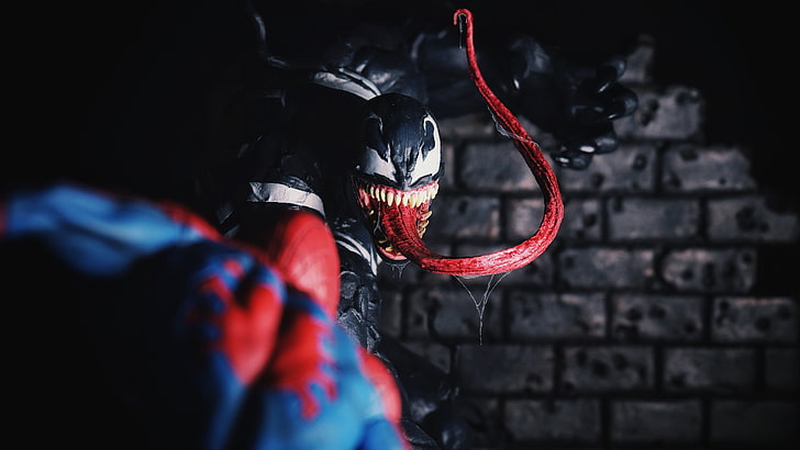 Venom vs Spider-Man 5K, spider-man, Venom, HD wallpaper