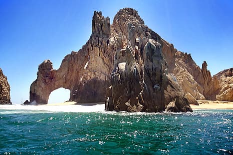plage, Mexique, Cabo, San Lucas, Loscabos, cambre, bajacaliforniasur, Fond d'écran HD HD wallpaper