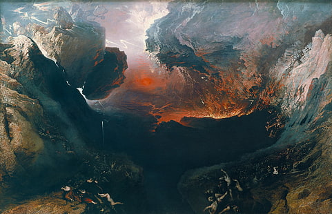 klassische Kunst, John Martin, der große Tag des göttlichen Zorns, HD-Hintergrundbild HD wallpaper