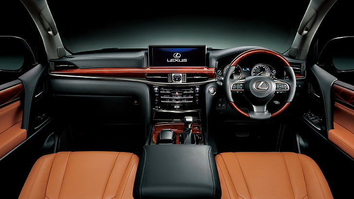 foto interior do veículo Lexus, Lexus LX 570, interior, Lexus, preto, teste, HD papel de parede