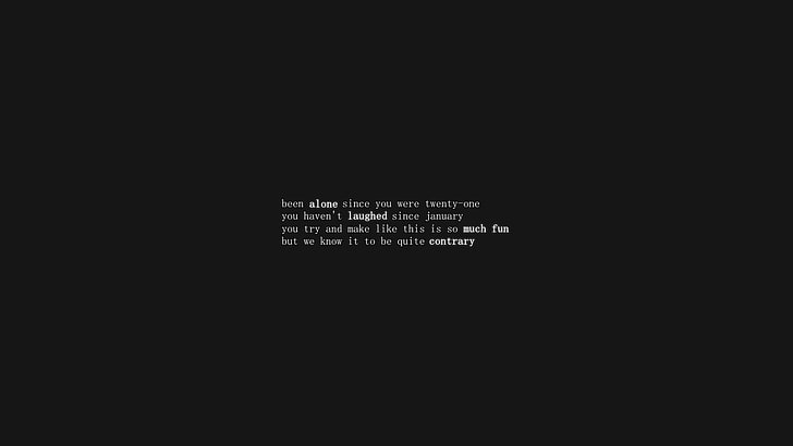 white text on black background, music, The Shins, song, quote, simple background, HD wallpaper