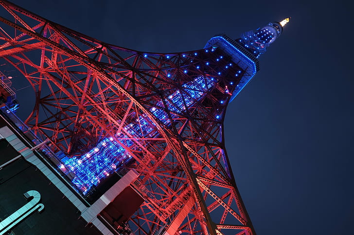 Menara Eiffel, menara Eiffel, arsitektur, fuji, fujifilm, diterangi, penerangan, tengara, malam cahaya, menara tokyo, XX, X-T1, XF, 4R, WR, な て, し こ, 東京, 夜, malam, menara,teknologi, Tempat terkenal, Wallpaper HD