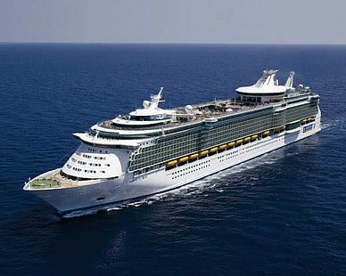 Royal Caribbean Expensive Ship HD, crucero blanco, mundo, viaje, viaje y mundo, barco, caribe, real, caro, Fondo de pantalla HD HD wallpaper