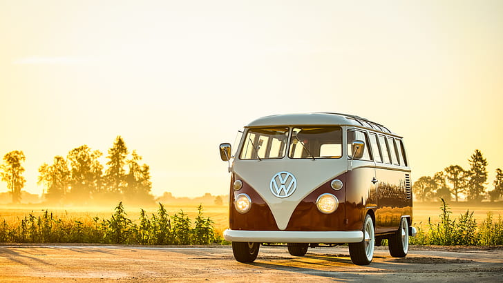 Volkswagen, Bus Volkswagen Tipe 2, Mobil Tua, Wallpaper HD