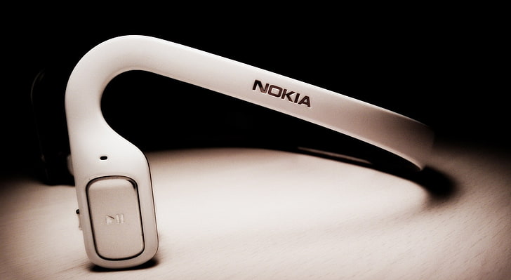 Nokia, white Nokia wireless headphones, Computers, Hardware, HD wallpaper