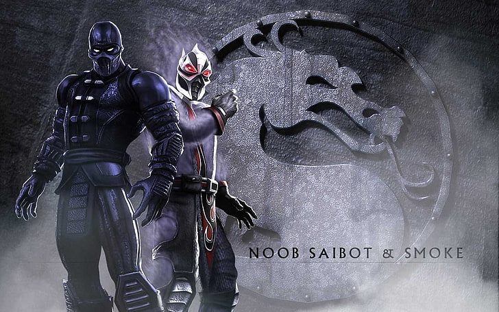 измама комбат Noob Saibot и Smoke Video Games Mortal Kombat HD Art, дим, измама, kombat, mortal, noob Saibot, HD тапет
