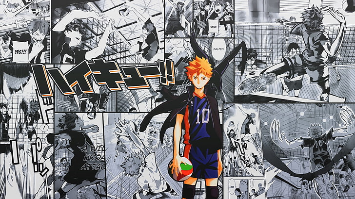 orange haired boy anime character, Anime, Haikyu!!, Shōyō Hinata, HD wallpaper