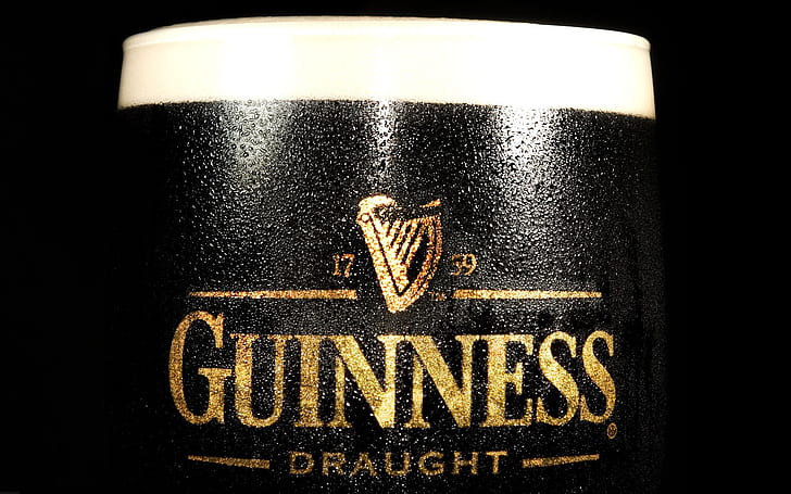 Guinness Draught, beer, dark, cold, ireland, HD wallpaper