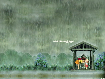 anime, Studio Ghibli, Meu Vizinho Totoro, HD papel de parede HD wallpaper