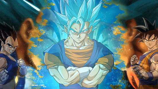 Dragon Ball Z Vegetto Illustration, Anime, Super Dragon Ball, Vegito, Son Goku, Vegeta, Dragon Ball, HD-Hintergrundbild HD wallpaper