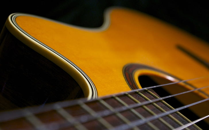 Guitar Music Close-Up, guitar, music, close-up, HD wallpaper