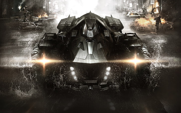 The Batmobile Batman Arkham Knight, черен тапет за Batmobile, Games, Batman, HD тапет