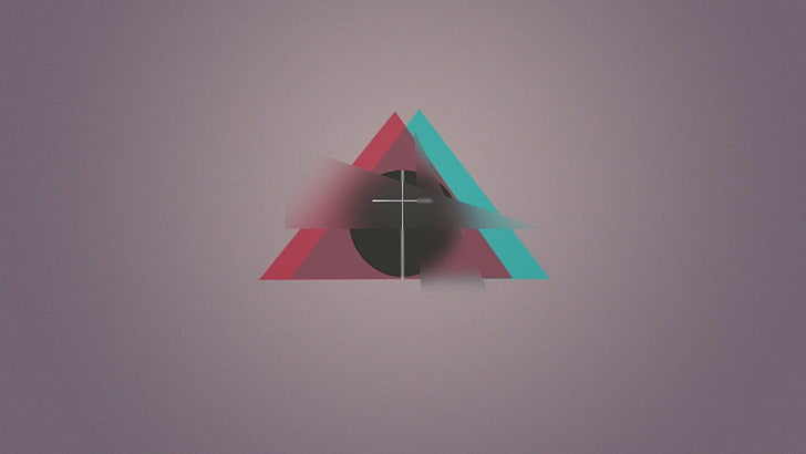 аннотация, треугольник, цифровое искусство, простой фон, HD обои