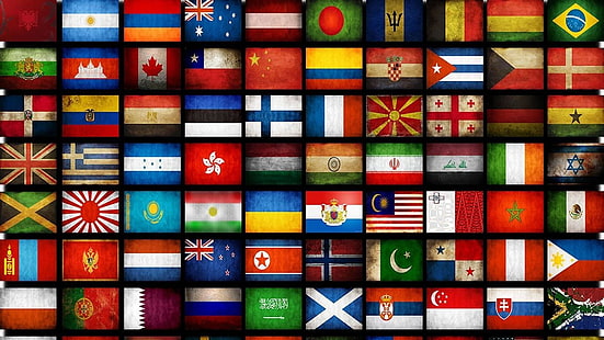 bandeira, bandeiras, países, símbolo, HD papel de parede HD wallpaper