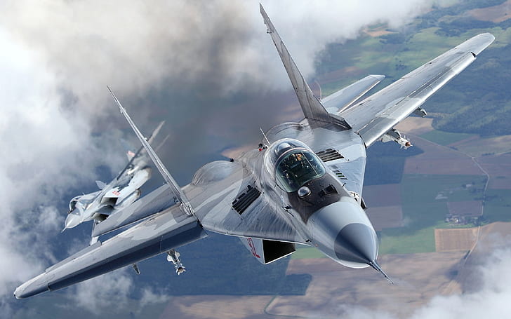 Chasseur MiG-29A, missiles, MiG, Chasseur, Missiles, Fond d'écran HD