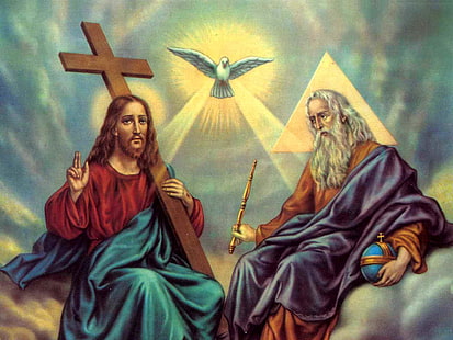Santissima Trinità, carta da parati religiosa, Dio, Signore Gesù, Gesù, Signore, Sfondo HD HD wallpaper