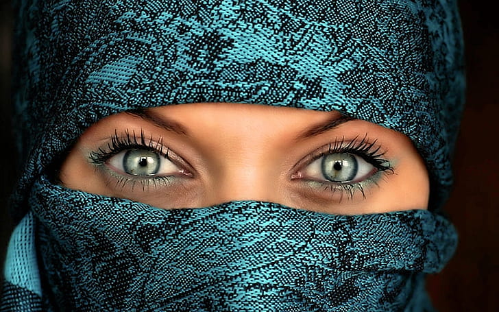 occhi di donne volti arabo hijab 1680x1050 People Eyes HD Arte, occhi, donne, Sfondo HD