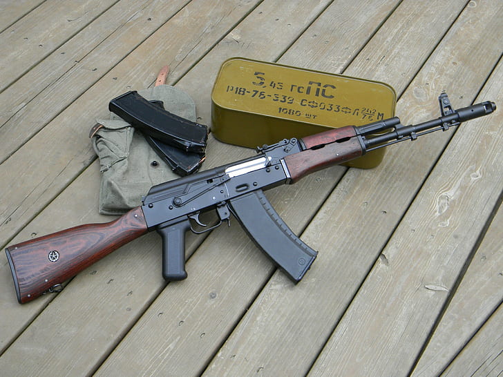 AK 74、自動、ライフル、武器、 HDデスクトップの壁紙