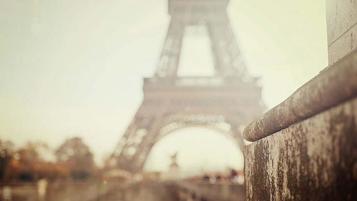Torre Eiffel, París, ciudad, calle, alta vista, camino, Torre Eiffel, París, Fondo de pantalla HD